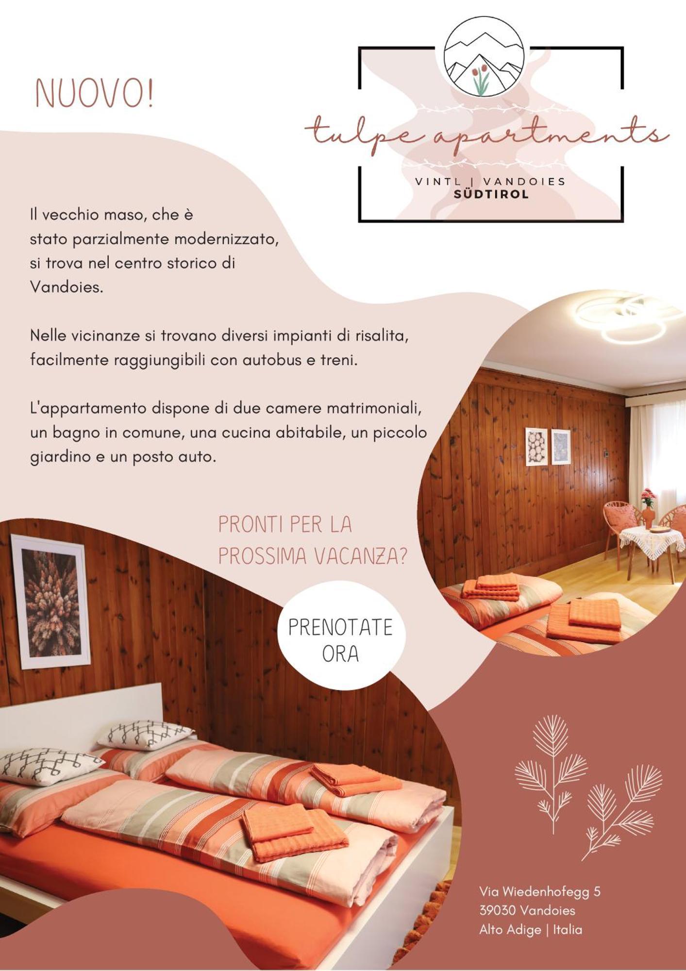 Tulpe Apartments Vandoies di Sotto  Ngoại thất bức ảnh